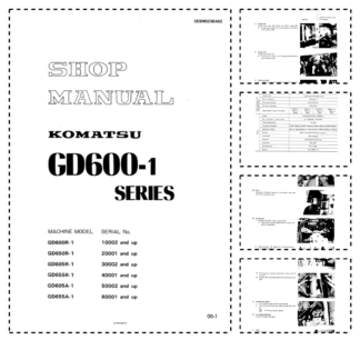Komatsu GD600-1 Series Motor Grader Workshop Manual