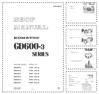 Komatsu GD600-3 Series Motor Grader Workshop Manual