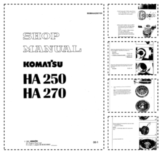 Komatsu HA250 HA270 Dump Truck Workshop Manual