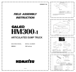 Komatsu HM300-1 Galeo Dump Truck Workshop Manual SN 1001 and UP