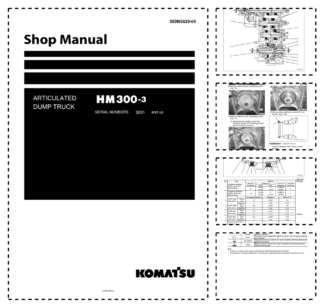 Komatsu HM300-3 Dump Truck Workshop Manual SN 3001 and UP