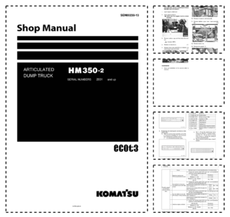 Komatsu HM350-2 Dump Truck Workshop Manual SN 2001 and UP v238-13