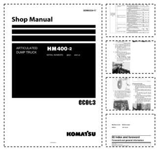 Komatsu HM400-2 Dump Truck Workshop Manual SN 2001 and UP