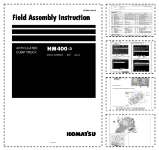 Komatsu HM400-3 Dump Truck Field Assembly Instruction SN 3001 and UP