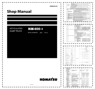 Komatsu HM400-3 Dump Truck Workshop Manual SN 3001 and UP