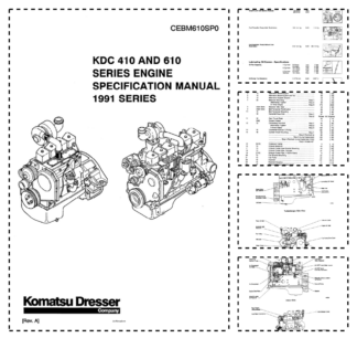 Komatsu KDC 410 610 Series Diesel Engine Specification Manual