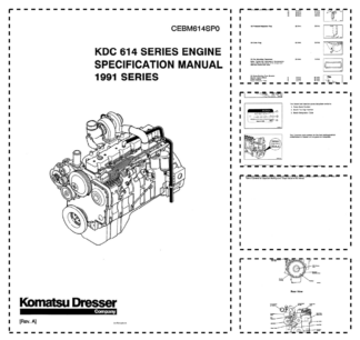 Komatsu KDC 614 Series Diesel Repair Manual 1991 Series CEBM614SP0
