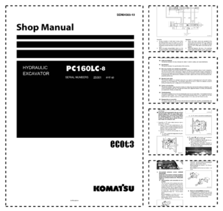Komatsu PC160LC-8 Excavator Workshop Manual SN 25001 and UP