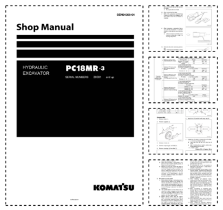 Komatsu PC18MR-3 Excavator Workshop Manual SN 20001 and UP