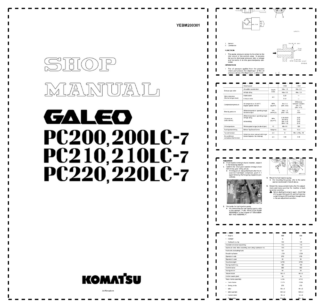 Komatsu PC200 210 220 LC-7 Excavator Workshop Manual