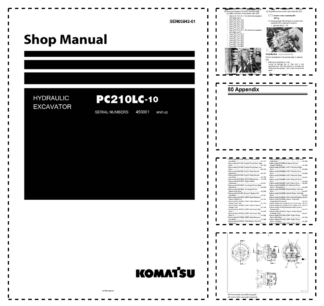 Komatsu PC210LC-10 Excavator Workshop Manual SN 450001 and UP