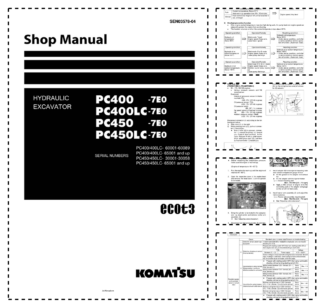 Komatsu PC400 PC450 LC 7E0 Excavator Workshop Manual
