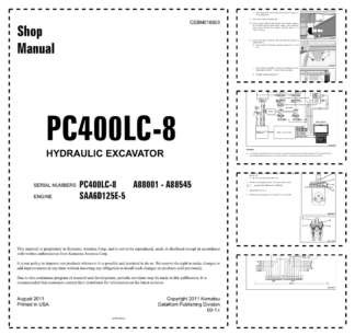 Komatsu PC400LC-8 Excavator Workshop Manual SN A88001 to A88545