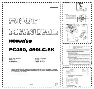 Komatsu PC450 PC450LC-6K Excavator Workshop Manual SN K30001 and UP