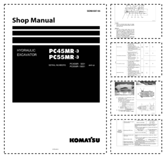 Komatsu PC45MR-3 PC55MR-3 Excavator Workshop Manual SN 5001 15001 and UP