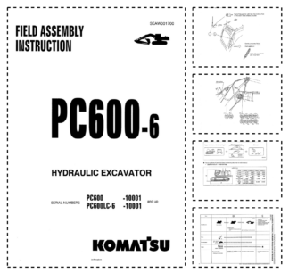 Komatsu PC600-6 Excavator Workshop Manual SN 10001 and UP