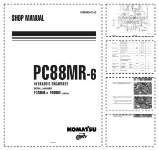 Komatsu PC88MR-6 Excavator Workshop Manual SN F00003 and UP