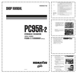 Komatsu PC95R-2 Excavator Workshop Manual SN 21D5000001 and UP
