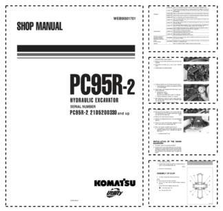 Komatsu PC95R-2 Excavator Workshop Manual SN 21D5200330 and UP