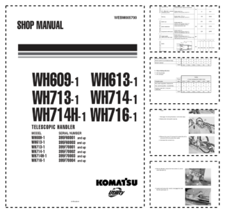 Komatsu WH609-1 613-1 713-1 714-1 714H-1 716-1 Telescopic Handler Workshop Manual