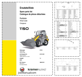 Kramer 1150 Wheel Loader Parts Catalog SN from 347020001 v1.4
