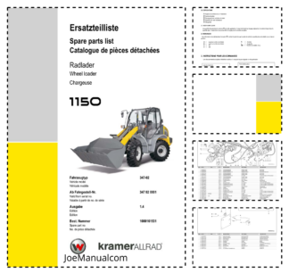 Kramer 1150 Wheel Loader Parts Catalog SN from 347020001