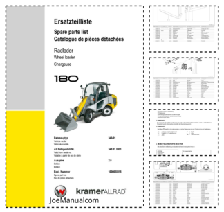 Kramer 180 Wheel Loader Parts Catalog SN from 340010001 v2.6