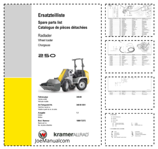Kramer 250 Wheel Loader Parts Catalog SN from 348000001 v1.1