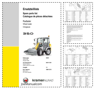 Kramer 350 Wheel Loader Parts Catalog SN from 348110001 v1.2