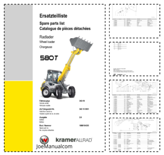 Kramer 580T Wheel Loader Parts Catalog SN from 343100001 v2.6