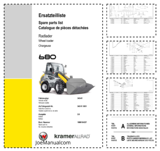Kramer 680 Wheel Loader Parts Catalog SN from 343010001 v2.6