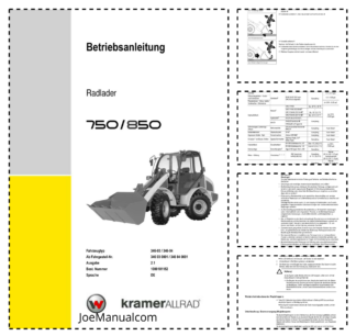 Kramer 750 850 Wheel Loader Operators Manual SN from 34603 04 v2.1 DE