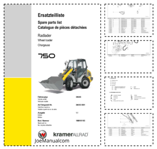 Kramer 750 Wheel Loader Parts Catalog SN from 346030001 v1.1