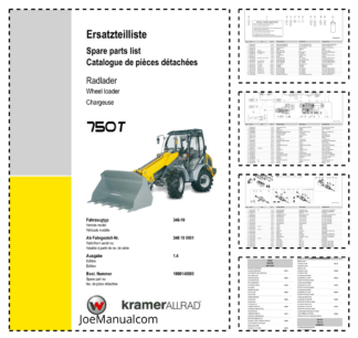 Kramer 750T Wheel Loader Parts Catalog SN from 346100001 v1.4