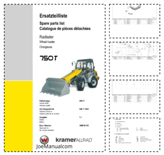 Kramer 750T Wheel Loader Parts Catalog SN from 346110001 v1.1