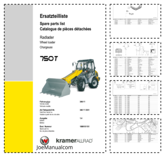 Kramer 750T Wheel Loader Parts Catalog SN from 346110001 v1.4