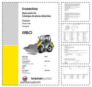 Kramer 850 Wheel Loader Parts Catalog SN from 346020001 v1.5