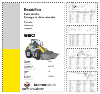 Kramer 880 Wheel Loader Parts Catalog SN from 345010001 v1.6