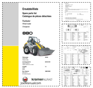 Kramer 880 Wheel Loader Parts Catalog SN from 345020001 v1.2