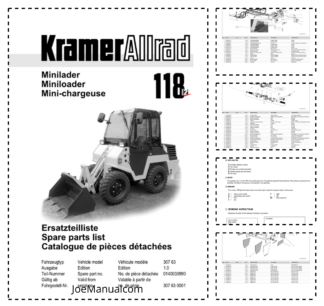Kramer Allrad 118 Serie 2 Mini Loader Parts Catalog SN from 307630001 v1.0