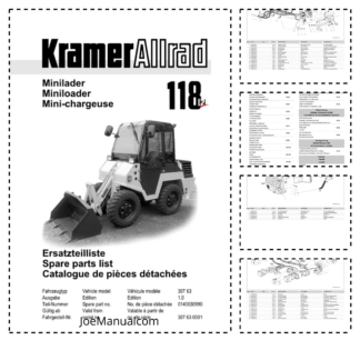 Kramer Allrad 118 Serie 2 Wheel Loader Parts Catalog SN from 307630001 v1.0
