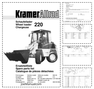 Kramer Allrad 220 Wheel Loader Parts Catalog SN from 300550001 v2.0