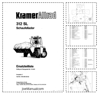 Kramer Allrad 312 SL Wheel Loader Parts Catalog DE