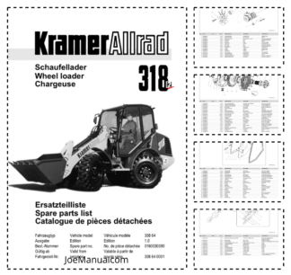 Kramer Allrad 318 Serie 2 Wheel Loader Parts Catalog SN from 308640001 v1.0
