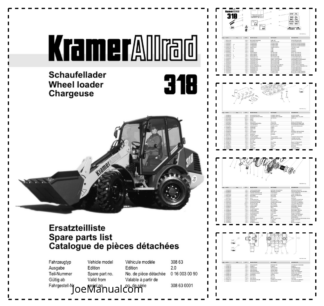 Kramer Allrad 318 Wheel Loader Parts Catalog SN from 312860001 v2.0