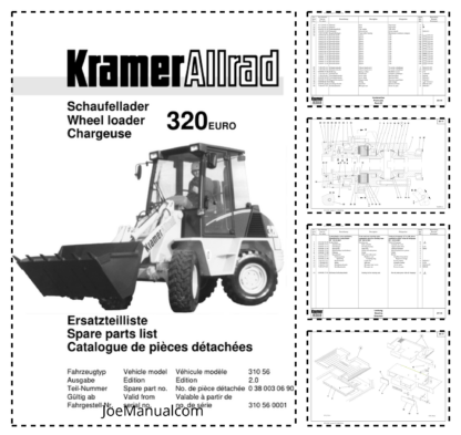Kramer Allrad 320 Euro Wheel Loader Parts Catalog SN from 310560001 v2 ...