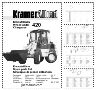Kramer Allrad 420 Wheel Loader Parts Catalog SN from 302570001 v4.0