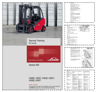 Linde H25D H25T H30D H30T H35D H35T Series 393 Forklift Service Training Manual