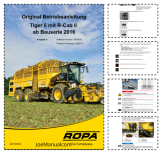 ROPA Tiger 5 R-Cab II Operation and Maintenance Manual DE