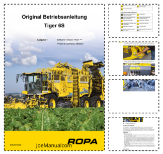 ROPA Tiger 6S Operation and Maintenance Manual DE